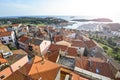 View on old red roofs of small Croatian town Vrsar, Croatia Royalty Free Stock Photo