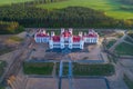 View of the old restored Puslowski castle-palace