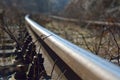 View on an old rusty railway