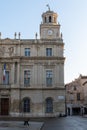 View on old streets and houses in ancient french town Arles, touristic destination with Roman ruines, Bouches-du-Rhone, France