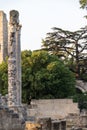 View on old streets and houses in ancient french town Arles, touristic destination with Roman ruines, Bouches-du-Rhone, France