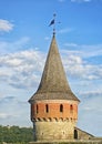 View on old tower of Kamianets-Podilskyi Castle Royalty Free Stock Photo
