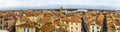 View of the old town of Arles from the Roman arena