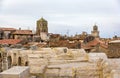 View of the old town of Arles from the Roman arena