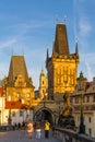 View on old-town bridge tower in Prague, Czech Republic. 08.08.2017