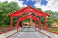 View of the Old Town Bridge in Trondheim, Norway. Royalty Free Stock Photo