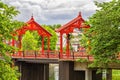 View of the Old Town Bridge in Trondheim, Norway. Royalty Free Stock Photo