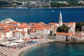 View of the old town of Budva, Montenegro Royalty Free Stock Photo