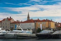 View of the old town of Budva, sea bay in summertime. Royalty Free Stock Photo