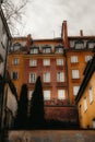View of an old town building in the capital city of Warsaw, Poland Royalty Free Stock Photo