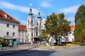 View of the old town center of city Graz, Austria. Royalty Free Stock Photo