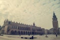 View of the old town of Cracow, old Sukiennice, Poland.