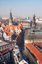 The view on old town Dresden