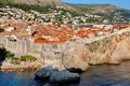 View at The Old Town of Dubrovnik from Fort Lovrijenac, Dubrovnik, Croatia Royalty Free Stock Photo