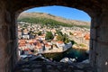 View at The Old Town of Dubrovnik from Fort Lovrijenac, Dubrovnik, Croatia Royalty Free Stock Photo