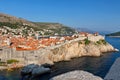 View at The Old Town of Dubrovnik from Fort Lovrijenac, Dubrovnik, Croatia Royalty Free Stock Photo