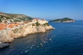 View at The Old Town of Dubrovnik from Fort Lovrijenac, Dubrovnik, Croatia Royalty Free Stock Photo