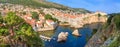 View of the Old Town of Dubrovnik from the side of Fort Lovrijenac on the Adriatic coast of Croatia Royalty Free Stock Photo