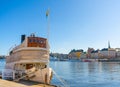 View of the old town gamla stan. Stockholm capital of Sweden. Lakeside panorama. Royalty Free Stock Photo