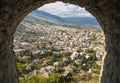 View of Old Town Gjirokaster from the castle, Albania Royalty Free Stock Photo