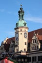 Old Town Hall in christmas time. Leipzig, Germany. Royalty Free Stock Photo