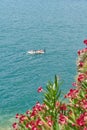 View from the old town of Malcesine on Lake Garda in Italy Royalty Free Stock Photo