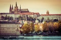 View of old town and Prague castle Royalty Free Stock Photo