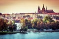 View of old town and Prague castle Royalty Free Stock Photo