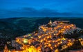 View of the old town of Ragusa Ibla at night, Sicily, Italy Royalty Free Stock Photo