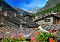 View on old town Rhemes Notre Dame, Valle d'Aosta, Italy