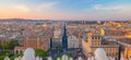 View of old town Rome skyline in Italy