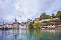 View on the old town seen from river, Zurich, Switzerland