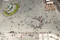 View of the Old Town Square in Prague from above.