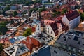 View of the Old Town of Tallinn from St. Olaf`s Church Tower. Tallinn, Estonia. Royalty Free Stock Photo