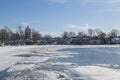 View of The Old Town of Tammisaari and Knipan Beach in winter, Raseborg, Finland