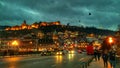 View of the Old Town of Tbilisi, Georgia after sunset Royalty Free Stock Photo