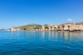 View of the old town of Trogir at the Mediterranean Sea vacation in Croatia Royalty Free Stock Photo