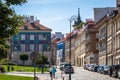 A view of old town in Warsaw from a Mostowa street Royalty Free Stock Photo