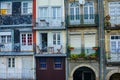 Old traditional house facades in Porto, Portugal