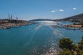 View of Trogir town marine from Castel, Dalmatia, Croatia Royalty Free Stock Photo