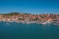 View of old Trogir town from Castel, Dalmatia, Croatia Royalty Free Stock Photo