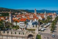 View of old Trogir town from Castel, Dalmatia, Croatia Royalty Free Stock Photo