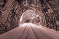 View of the old tunnel. Circum-Baikal Railway. Royalty Free Stock Photo