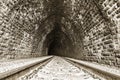 View of the old tunnel. Circum-Baikal Railway. Royalty Free Stock Photo