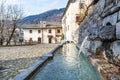 View of the old village of Arnosto in Imagna Valley Royalty Free Stock Photo