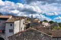 View of the old village of Balazuc in Ardeche in southern France Royalty Free Stock Photo