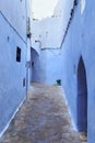 View of the old walls of Tetouan Medina quarter in Northern Morocco. A medina is typically walled, with many narrow and maze-like Royalty Free Stock Photo