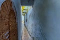 View of the old walls of Tetouan Medina quarter in Northern Morocco. A medina is typically walled, with many narrow and maze-like Royalty Free Stock Photo