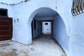 View of the old walls of Tetouan Medina quarter in Northern Morocco. A medina is typically walled, with many narrow and maze-like Royalty Free Stock Photo