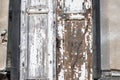 Old weathered doors with cracked paint Royalty Free Stock Photo